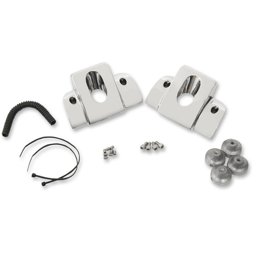 Drag Specialties Chrome Smooth Spark Plug/Head Bolt Covers for 1999-2017 Harley Twin Cam