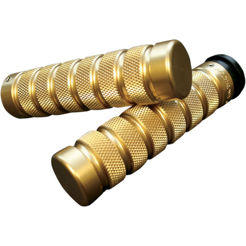 Accutronix Brass Notched Knurled Grips for Harley Electronic Throttle