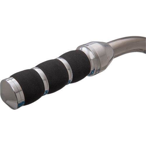 Avon Air Cushioned 3-Ring Grips for Harley Dual Cable - Chrome