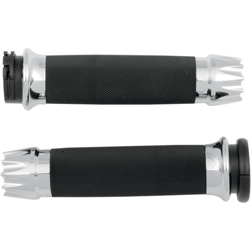 Avon Custom Contour Excalibur Grips for Harley Dual Cable - Chrome