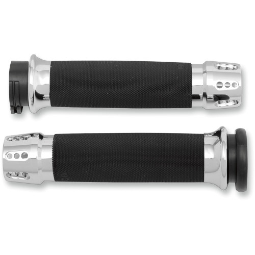 Avon Custom Contour Gatlin Grips for Harley Dual Cable - Chrome
