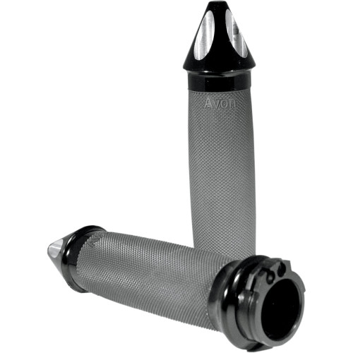 Avon Custom Contour Spike Grips for Harley Dual Cable - Black