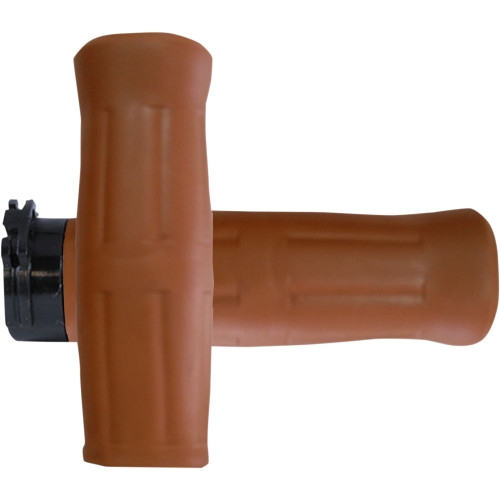 Avon Old School Rubber Grips for Harley Dual Cable Models - Tan