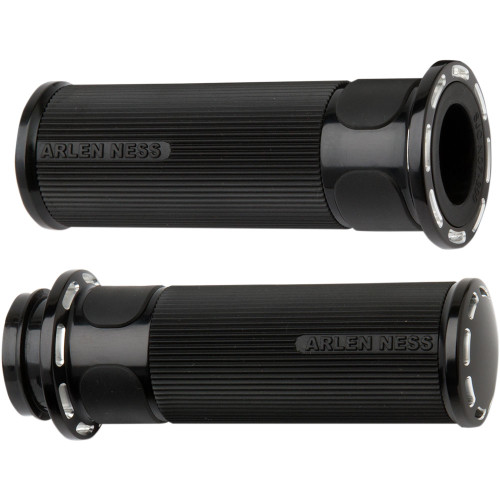 Arlen Ness Slot Track Fusion Grips for Harley Dual Cable - Black