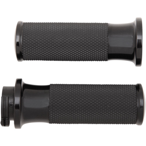 Arlen Ness Smooth Fusion Grips for Harley Dual Cable - Black