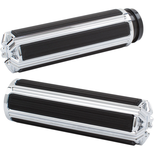 Arlen Ness 10-Gauge Comfort Grips for Harley Dual Cable - Chrome
