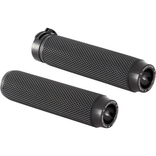 Rough Crafts Grips for Harley Dual Cable - Black