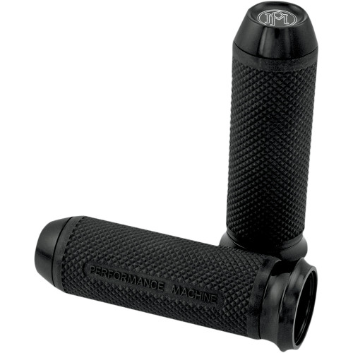 Performance Machine Elite Grips for Harley Dual Cable - Black