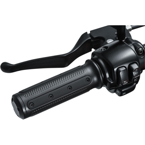 Kuryakyn Heavy Industry Grips for Harley Dual Cable - Satin Black