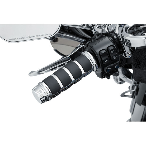 Kuryakyn Premium ISO-Grips for Heated Grips on Harley Electronic Throttle - Chrome