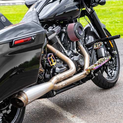 Jackpot RTX Riot 2-1 Shorty Exhaust for 2017-2021 Harley Touring - Stainless Steel
