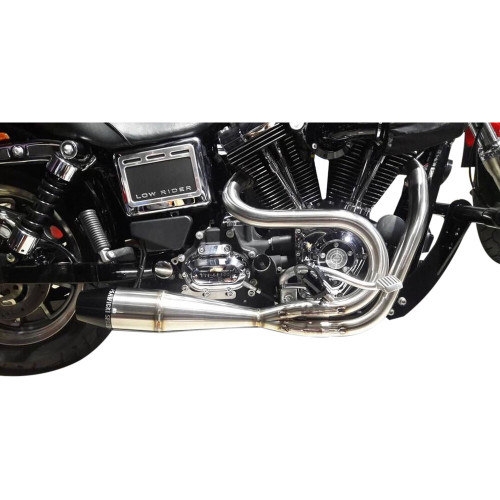 Sawicki Speed Shop Stainless Shorty Exhaust for 1991-2017 Harley Dyna - Brushed