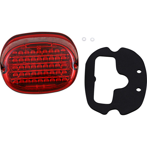 Custom Dynamics Low Profile LED Tail Light for Harley w/ OEM Squareback Taillight - Red