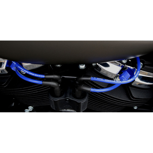 Sumax 8mm Spark Plug Wires for 2018-2024 Harley Softail - Blue
