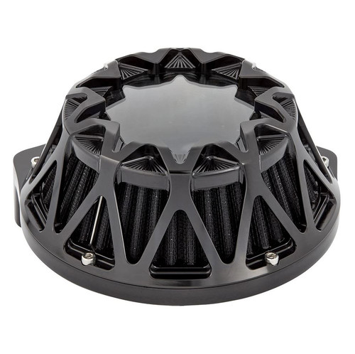 Arlen Ness Crossfire Air Cleaner for Harley Twin Cam Cable Throttle - Gloss Black
