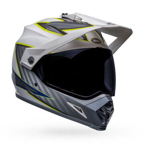 Bell MX-9 Adventure MIPS Helmet - Dalton Gloss White/Hi-Viz Yellow