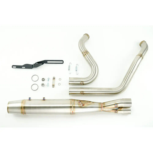 Sawicki 2-1 Mid Length Cannon Exhaust for 2017-2023 Harley Touring - Stainless