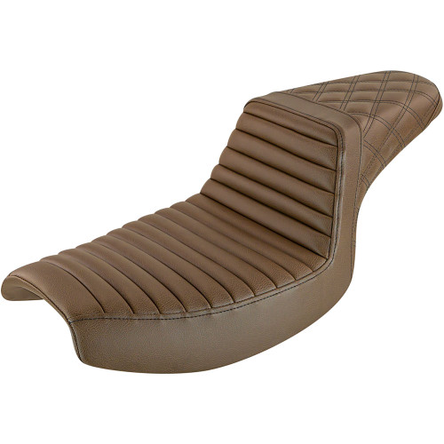 Saddlemen Front TR Rear LS Step Up Seat for Harley FXR - Brown