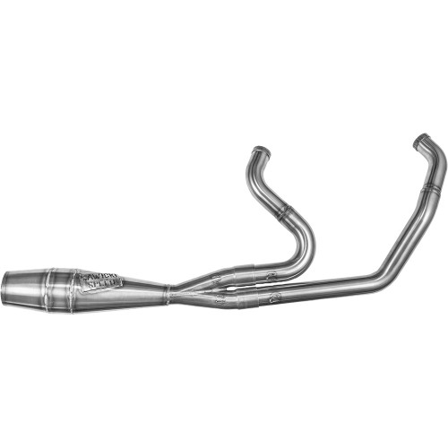 Sawicki 2-1 Stainless Shorty Cannon Exhaust for 2018-2024 Harley Softail - Brushed