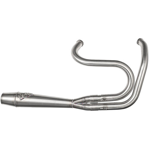 Sawicki 2-1 Full Length Cannon Stainless Exhaust for 1991-2017 Harley Dyna - Brushed