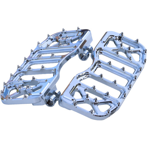Flo Motorsports V5 Bagger Floor Boards for Harley Touring - Chrome