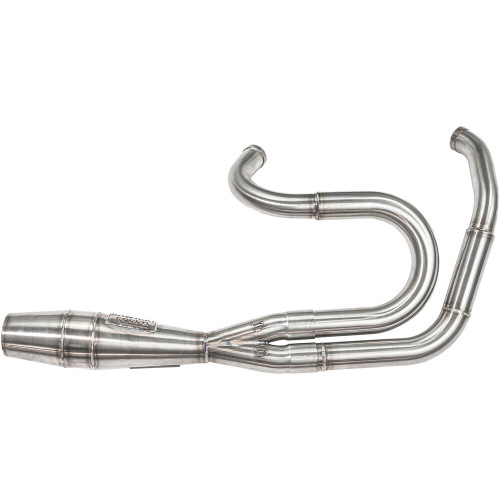 Sawicki Stainless Shorty Cannon Exhaust for Harley FXR - Brushed