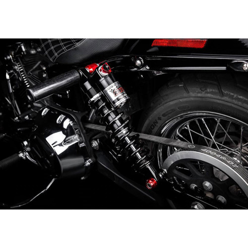 Santoro Fabworx Way Kool Shock Mount Sliders for 2009-2017 Harley Dyna - Red