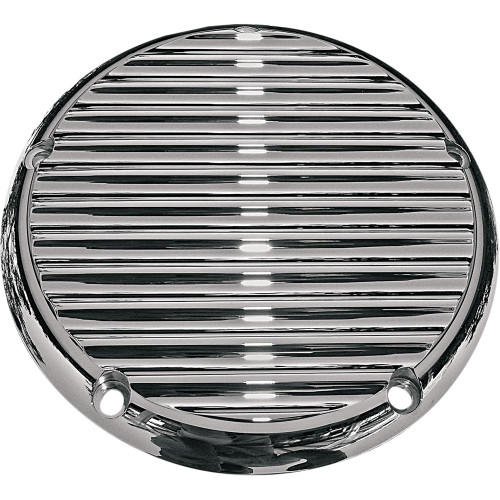 Joker Machine Finned Derby Cover for 1999-2018 Harley Big Twin - Chrome