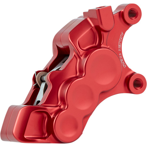 Arlen Ness Six-Piston Differential Bore Front Caliper for Harley - Red