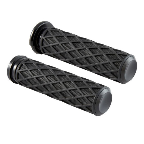 Arlen Ness Diamond Grips for Harley - Black