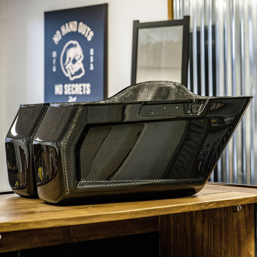 Hofmann Designs Carbon Fiber Chopped Saddlebags for 2014-2023 Harley Touring