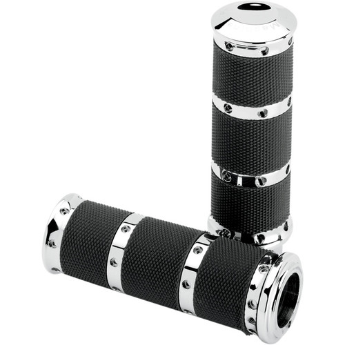 Performance Machine Contour Renthal XL Grips for Harley Electronic Throttle - Chrome