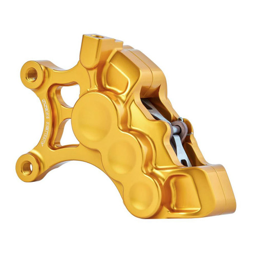 Arlen Ness Front 6-Piston Differential Bore Brake Caliper for Harley - Gold