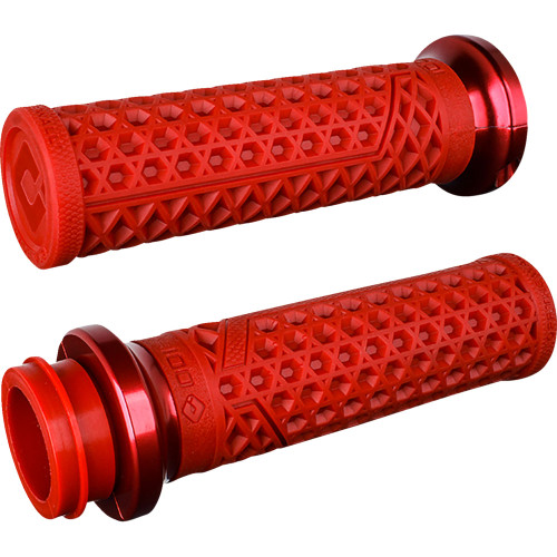 ODI x VANS Waffle Lock-On Grips for Harley Dual Cable - Red