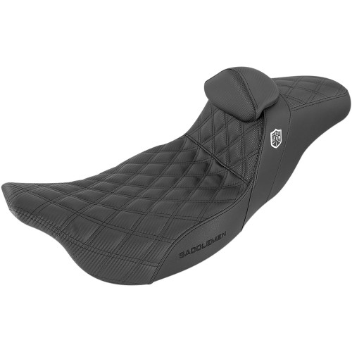 San Diego Customs Pro Series Performance Gripper Seat with Backrest for 2008-2023 Harley Touring - Customizable