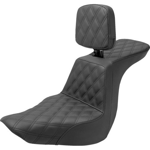 Saddlemen Tour Step-Up Seat & Backrest for 2018-2024 Harley FXLRS/FLSB - Lattice Stitch