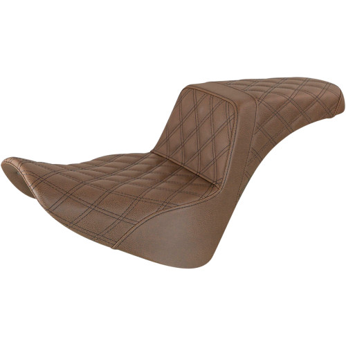 Saddlemen Brown Full LS Step Up Seat for 2018-2024 Harley FLDE/FLHC/FLSL
