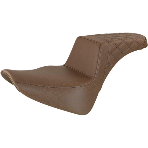 Saddlemen Brown Rear LS Step Up Seat for 2018-2024 Harley FLDE/FLHC/FLSL