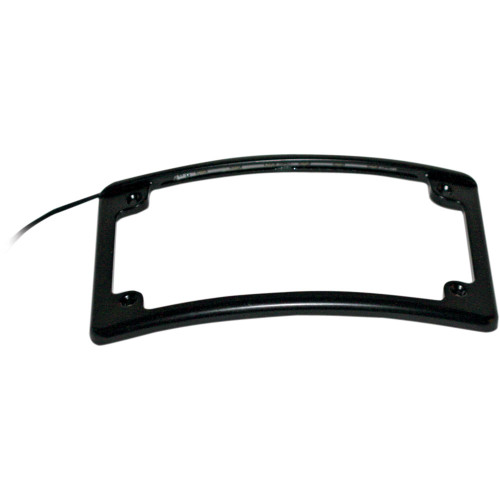 Custom Dynamics Radius LED License Plate Frame for Harley - Black