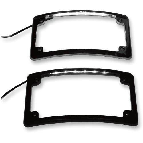 Custom Dynamics Radius LED License Plate Frame for Harley - Black