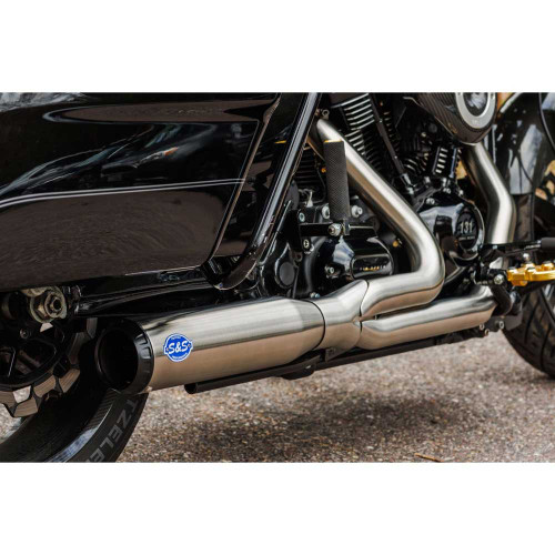S&S Qualifier 2-1 50-State Exhaust for 2017-2024 Harley Touring - Stainless