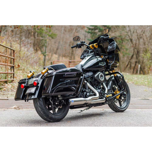 S&S Qualifier 2-1 50-State Exhaust for 2017-2024 Harley Touring - Stainless