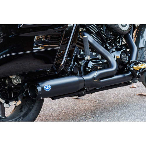 S&S Qualifier 2-1 50-State Exhaust for 2017-2024 Harley Touring - Black