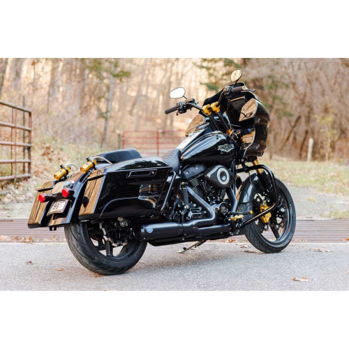 S&S Qualifier 2-1 50-State Exhaust for 2017-2024 Harley Touring - Black