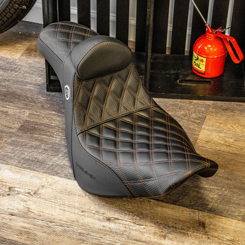 San Diego Customs Pro Series Seat with Backrest for 2018-2024 Harley Low Rider S - Bronze