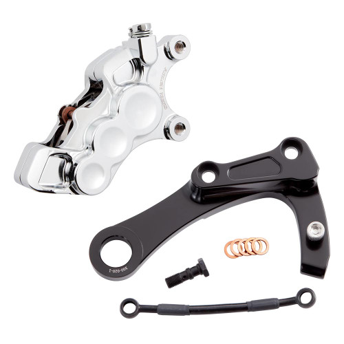 Arlen Ness Rear 6-Piston Caliper Kit for 2018-2024 Harley Softail - Chrome