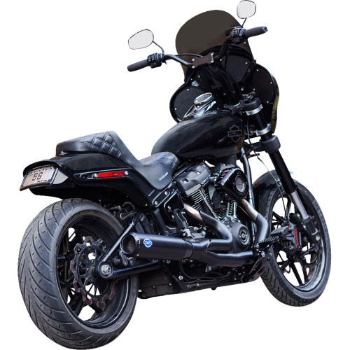 S&S Qualifier 2-1 50-State Exhaust for 2018-2024 Harley Softail - Black