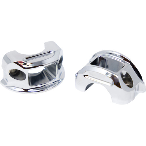 Kodlin Clutch/Brake Control Perch Clamps for Harley M8 Softail - Chrome