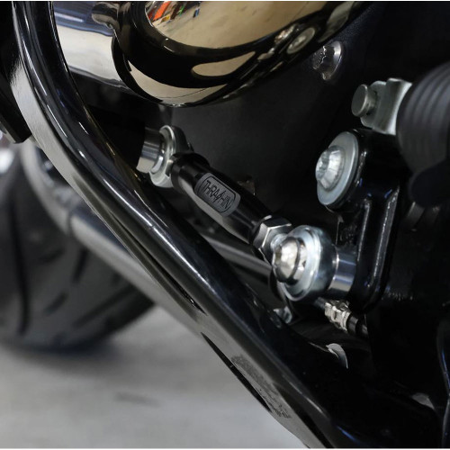 Thrashin Supply Adjustable Brake Linkage for Harley M8 Softail - Black
