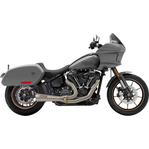 Bassani Short Ripper Road Rage 49 State Exhaust for 2018-2024 Harley Softail FXLRST/FLSB - Stainless